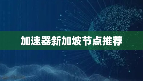 加速器新加坡节点推荐