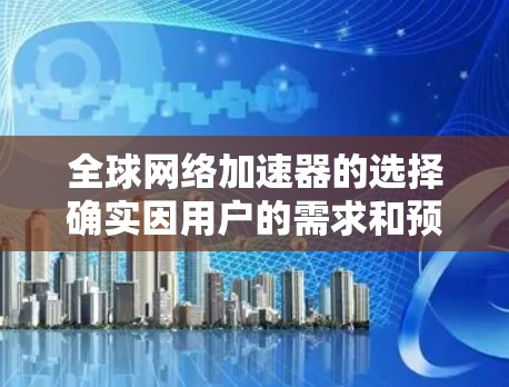 全球网络加速器的选择确实因用户的需求和预算而异，以下是一些常见的选择及其优缺点