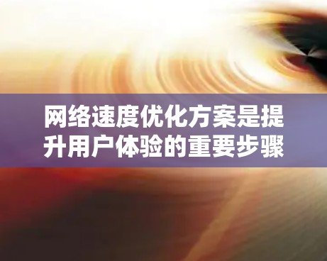 网络速度优化方案是提升用户体验的重要步骤，以下是详细的步骤指南